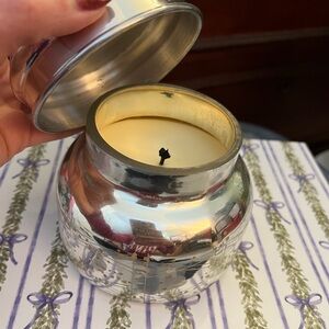 Anthropologie Silver Candle Holder
